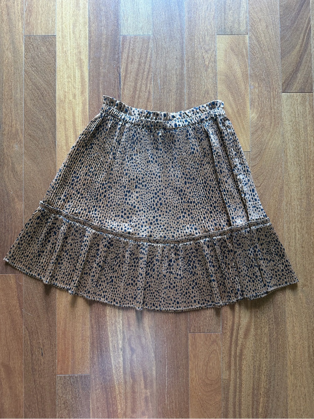 Current Air Pleated Animal Print Skirt - Brown